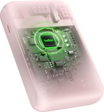 Belkin Портативное зарядное устройство Power Bank 10000мАч, 20Вт, USB-C, розовый BPB021HQPK фото