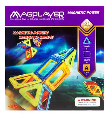 Конструктор Magplayer магнитный набор 20 эл. MPA-20 фото