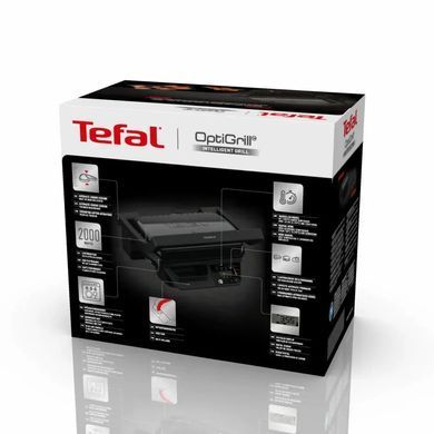 Tefal Гриль Tefal прижимний Optigrill , 2000Вт, з`ємні пластини, метал, чорний GC7P0810 фото