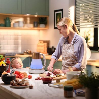 Russell Hobbs Електрочайник Calm, 1.7л, скло, біло-мідний 27450-70 фото
