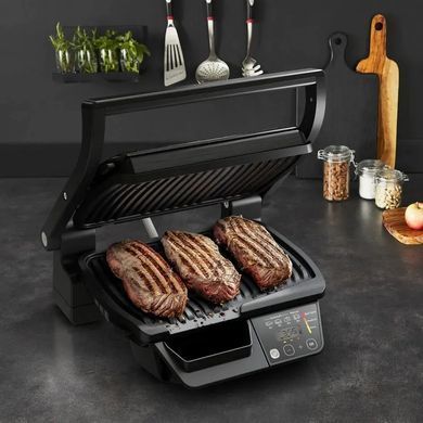 Tefal Гриль Tefal прижимний Optigrill , 2000Вт, з`ємні пластини, метал, чорний GC7P0810 фото