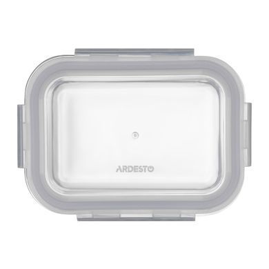 ARDESTO Контейнер для зберігання харчових продуктів Gemini 0.38л, боросилікатне скло, пластик, прямокутний, прозорий AR1240BRC фото