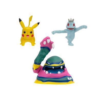 Набір ігрових фігурок POKEMON W19 - МАЧОП, ПІКАЧУ, АЛОЛА МАК PKW3597 фото