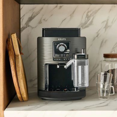 Krups Krups coffee machine Intensity Milk, 1.7L, auto capuchino maker, auto recipe-4, black EA5028E0 фото
