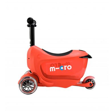Самокат MICRO серії Mini2go Deluxe Plus – ЧЕРВОНИЙ (до 50 kg, до 20 kg із сидінням, трикол.) MMD032 фото