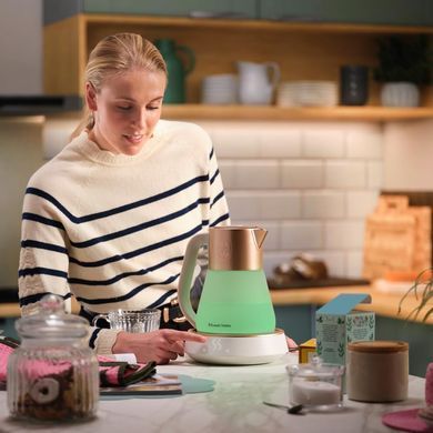 Russell Hobbs Електрочайник Calm, 1.7л, скло, біло-мідний 27450-70 фото
