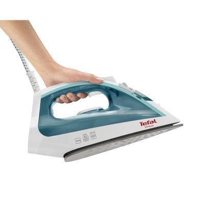 Праска Tefal Virtuo, 1800Вт, 200мл, паровий удар -80гр, постійна пара - 24гр, керам. підошва, біло-бірюзовий FV1710E0 фото