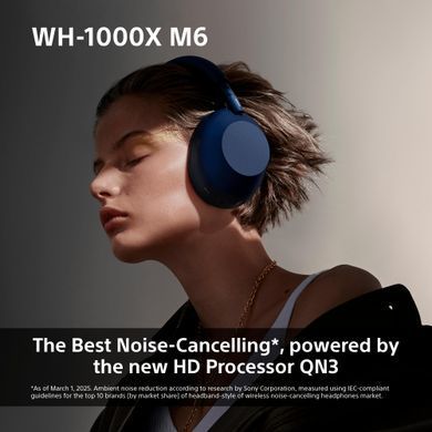 Sony Навушники Over-ear WH-1000XM6 BT 5.3, ANC, Hi-Res, AAC, LDAC, LC3, Wireless, Mic, Рожевий WH1000XM6P.E фото
