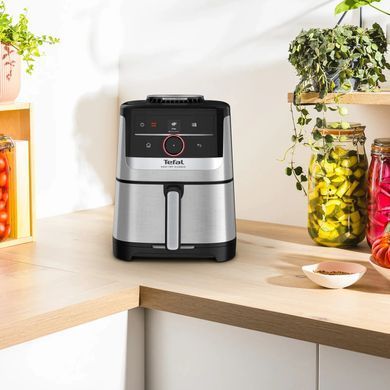 Tefal Мультипіч Tefal Easy Fry Silence Smart, 1670Вт, чаша-5л, сенсорне керув., 55 програм, пластик, сірий EY572DE1 фото