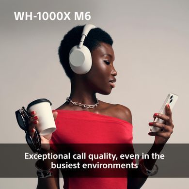 Sony Навушники Over-ear WH-1000XM6 BT 5.3, ANC, Hi-Res, AAC, LDAC, LC3, Wireless, Mic, Рожевий WH1000XM6P.E фото