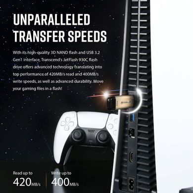 Transcend Накопичувач Transcend 512GB USB 3.2 Type-A + Type-C JetFlash 930 R420/W400MB/s Чорний TS512GJF930C фото