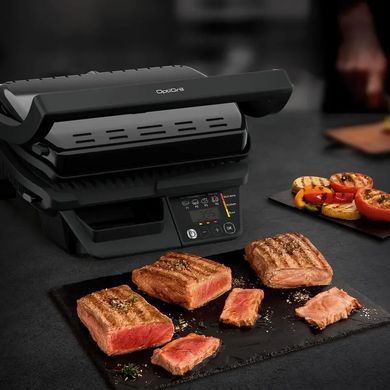 Tefal Гриль Tefal прижимний Optigrill , 2000Вт, з`ємні пластини, метал, чорний GC7P0810 фото