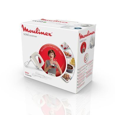 Moulinex Міксер Moulinex ручний Soleil 200Вт, насадки-2, турборежим, білий HM211A11 фото