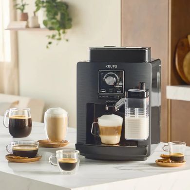 Krups Krups coffee machine Intensity Milk, 1.7L, auto capuchino maker, auto recipe-4, black EA5028E0 фото