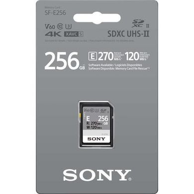 Sony Карта пам'яті 256GB SDXC C10 UHS-II U3 V60 R270/W120MB/s Entry SFE256.ET4 фото