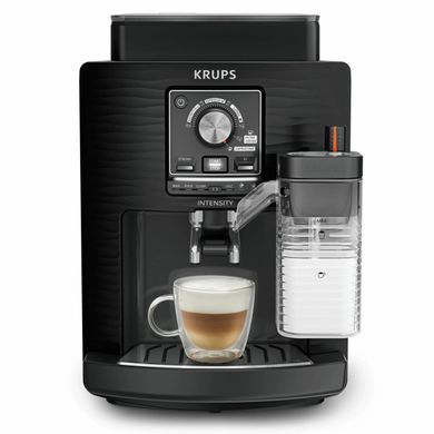 Krups Krups coffee machine Intensity Milk, 1.7L, auto capuchino maker, auto recipe-4, black EA5028E0 фото