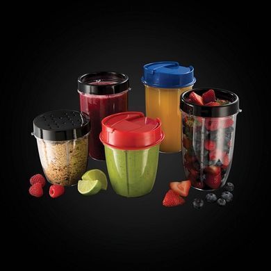 Блендер Russell Hobbs стаціонарний Nutri Boost, 700Вт, чаша-700мл, чопер 300мл, чорно-сріблястий 23180-56 фото
