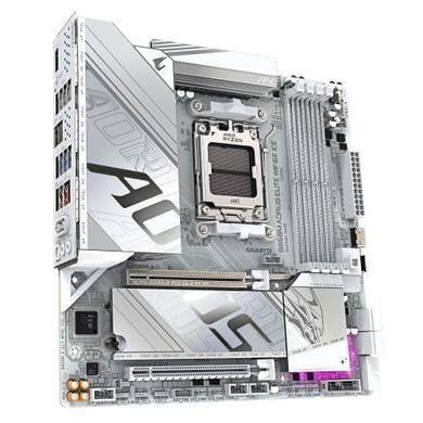 Gigabyte Материнська плата B850M AORUS ELITE WF6E ICE sAM5 B850 4xDDR5 M.2 Wi-Fi BT mATX B850M_A_ELT_WF6E_ICE фото