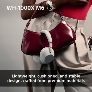 Sony Навушники Over-ear WH-1000XM6 BT 5.3, ANC, Hi-Res, AAC, LDAC, LC3, Wireless, Mic, Рожевий WH1000XM6P.E фото