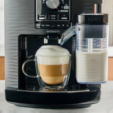 Krups Krups coffee machine Intensity Milk, 1.7L, auto capuchino maker, auto recipe-4, black EA5028E0 фото