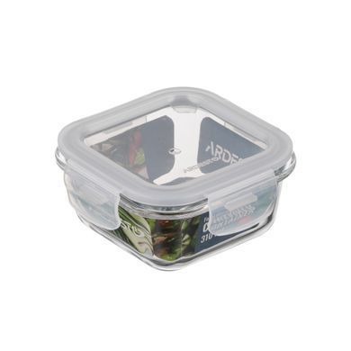 ARDESTO Food storage container Gemini 0.31l, borosilicate glass, plastic, square, transparent AR1230BSQ фото