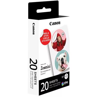 Canon Бумага ZINK™ 1.3" в виде круглых наклеек, 20 листов 4967C003 фото