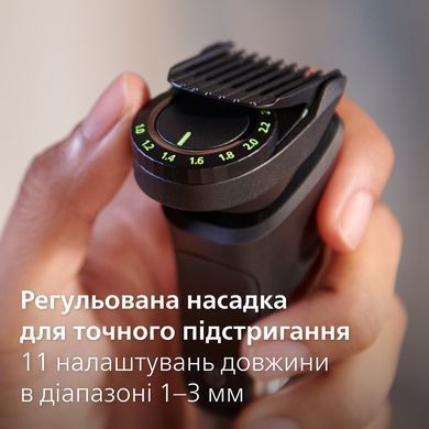 Philips Триммер Series 9000 для бороды, усов,головы, тела, интим.зон, акум., насадок-15, OneBlade в компл., сталь, серый MG9552/15 фото