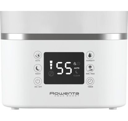 Rowenta Зволожувач повітря Aqua Boost, традиційне зволоження, 40м2, 2,5л, 380мл/г, електр. кер-ння, авт. вимкнення, білий