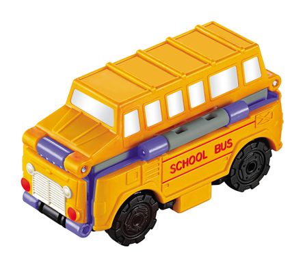Машинка-трансформер Flip Cars 2 в 1 Міський транспорт, Туристичний і Шкільний автобус EU463875-10 фото