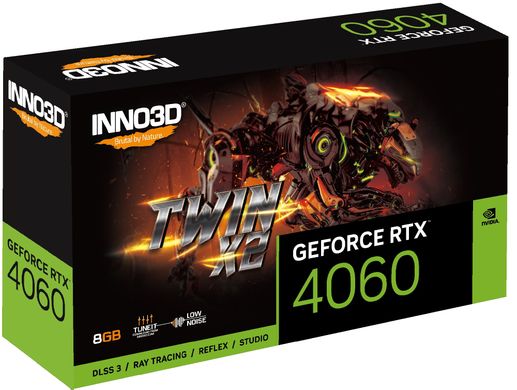 Inno3d Відеокарта GeForce RTX 4060 8GB GDDR6 TWIN X2 N40602-08D6-173051N фото