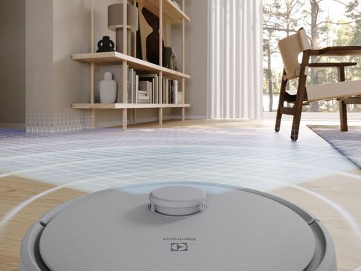 Electrolux Робот-пылесос, h=10см, влажная уборка, конт пыль -0.3л, вода -0.3л, автон. раб. до 140мин, Wi-Fi, серый ER71HW1UG фото