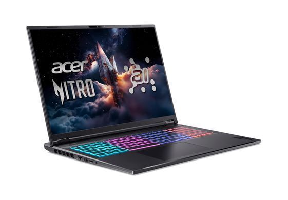 Acer Ноутбук Acer Nitro 18 AN18-61 18" WQXGA IPS, AMD R9-365, 32GB, F2TB, NVD5070Ti-12, Lin, чорний NH.QYFEU.003 фото