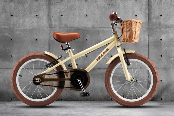 Miqilong Детский велосипед RM 16" бежевый ATW-RM16-BEIGE фото