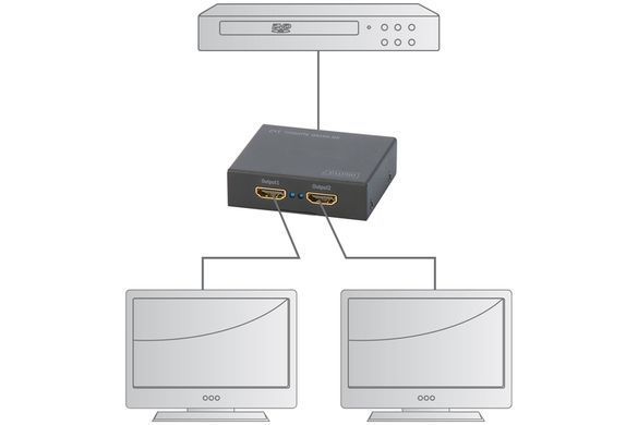 Digitus Удлинитель 4K HDMI Splitter, 2-port DS-46304 фото