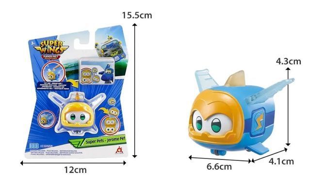 Super Wings Ігрова фігурка Super Pet Джером улюбленець (Jerome pet), світло EU770413 фото