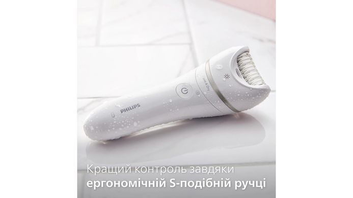 Philips Епілятор Philips Series 9000 дисковий, аккумул., пінцет.-32, волог.+сух., насадок-6, футляр, білий BRE770/92 фото