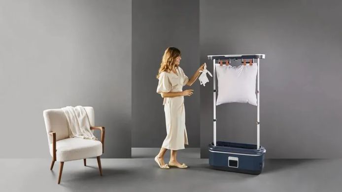Tefal Автоматический паровой шкаф Care For You First, 1500Вт, 1200мл, паровой удар -35гр, синий YT2020E0 фото