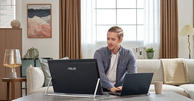 ASUS Монитор портативный 23.8" ZenScreen MB249C HDMI, USB-C, MM, IPS, 75Hz, AdaptiveSync, Pivot, C-Clamp Arm 90LM0865-B01170 фото