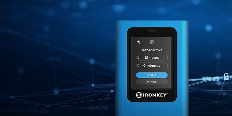 Kingston Портативний SSD IronKey 1.9TB USB 3.2 Gen 1 Type-C VP 80 IKVP80ES/1920G фото