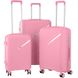 Набор пластиковых чемоданов 2E, SIGMA,(L+M+S), 4 колеса, розовый 1 - магазин Coolbaba Toys