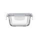 ARDESTO Food storage container Gemini 0.31l, borosilicate glass, plastic, square, transparent 4 - магазин Coolbaba Toys