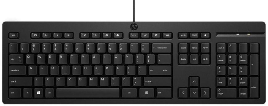 HP Клавіатура 125 USB Black 266C9AA фото