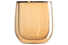 Набір чашок Ardesto Golden Moon з подвійними стінками , 250 мл, H 9,5 см, 2 од., боросилікатне скло AR2625GG фото