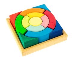 Конструктор nic деревянный Разноцветный круг NIC523344 фото