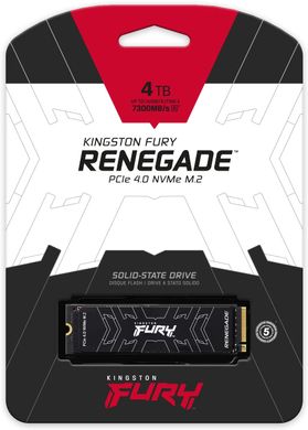 Накопичувач SSD Kingston M.2 4TB PCIe 4.0 Fury Renegade SFYRD/4000G фото