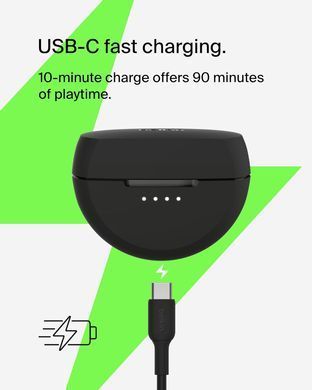 Belkin Навушники TWS Soundform Rhythm True Wireless, чорний AUC012BTBK фото