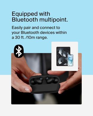 Belkin Навушники TWS Soundform Rhythm True Wireless, чорний AUC012BTBK фото