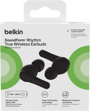 Belkin Навушники TWS Soundform Rhythm True Wireless, чорний AUC012BTBK фото