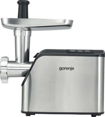 Gorenje Gorenje meat grinder, 2200W, 2.2kg/min, 2 cutting plates, sausages nozzle, plastik/metal, black/inox MG2202XE фото