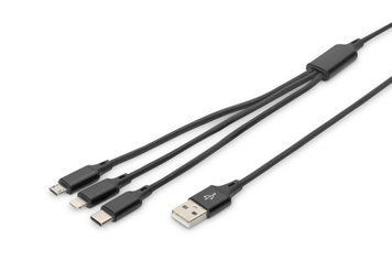 Digitus Кабель 3-in-1 Charger Cable AK-300160-010-S фото